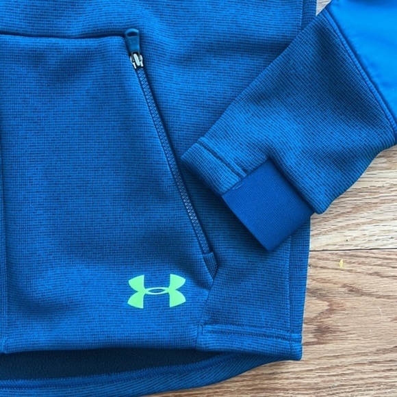 Under Armour Cold Gear fleece lined hooded jacket Youth Medium - Picture 10 of 13